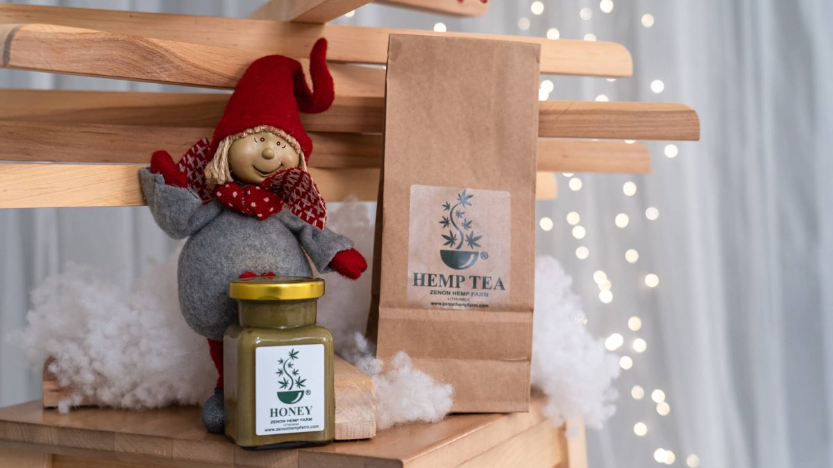 Hemp tea and hemp honey, made on Zenon Hemp Farm, perfect gift idea